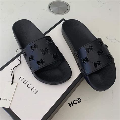 gucci diamond slides|all black gucci slides women's.